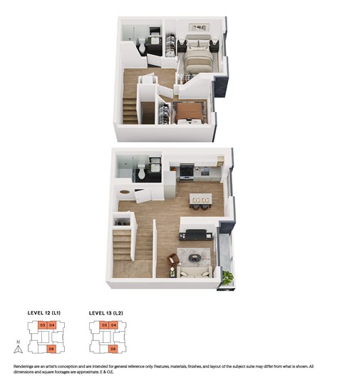 Floor plan for 2 beds, 2 baths, 800 sqft